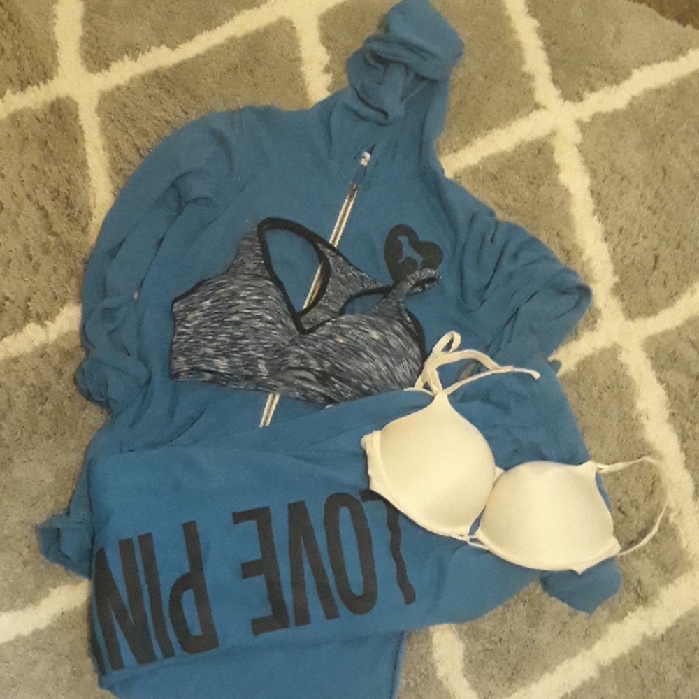 Pink terry cloth outfit,bombshell 34c,sports bra
